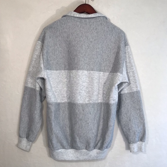 Vintage crew neck collared Santa Barbara pullover sweatshirt partial zip neck - Picture 6 of 8